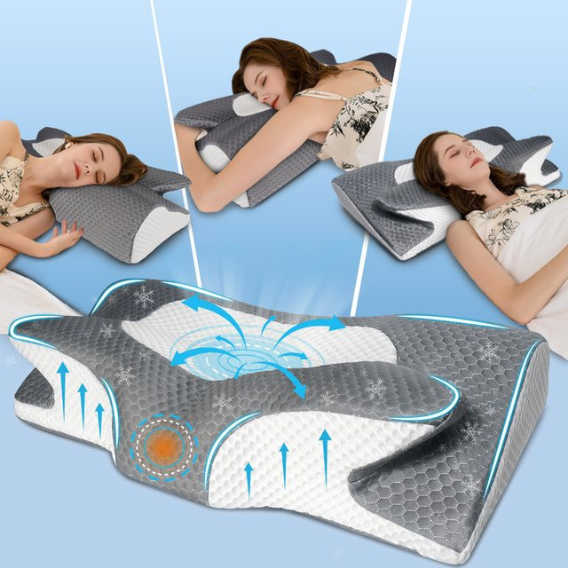 Ergonomisches IDEA Memory Foam Kopfkissen als Nackenstützkissen für Seitenschläfer, Rückenschläfer und Bauchschläfer - Bild 1