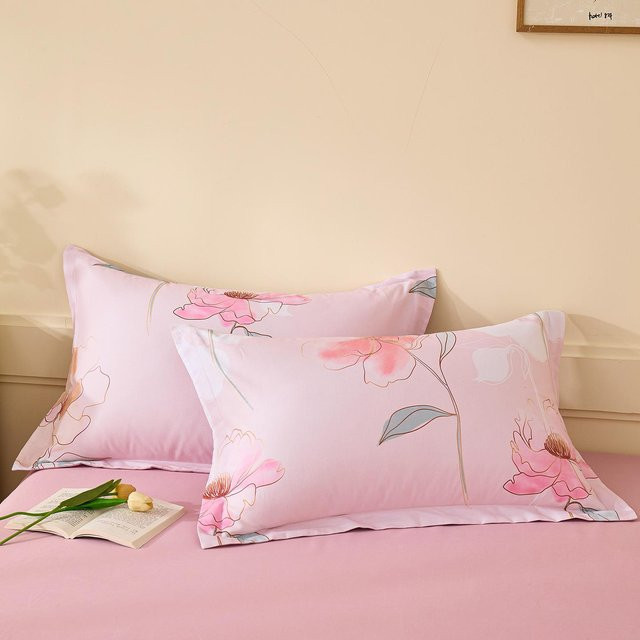 JMG Clothing 2er Set Kissenbezüge aus 100% Baumwolle mit Blumenmuster in Pink, B/H: 48 x 74 cm - Bild 1