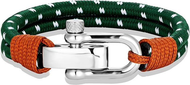 Wickelarmband Edelstahl, grün, 21-22 cm, Unisex - Bild 1