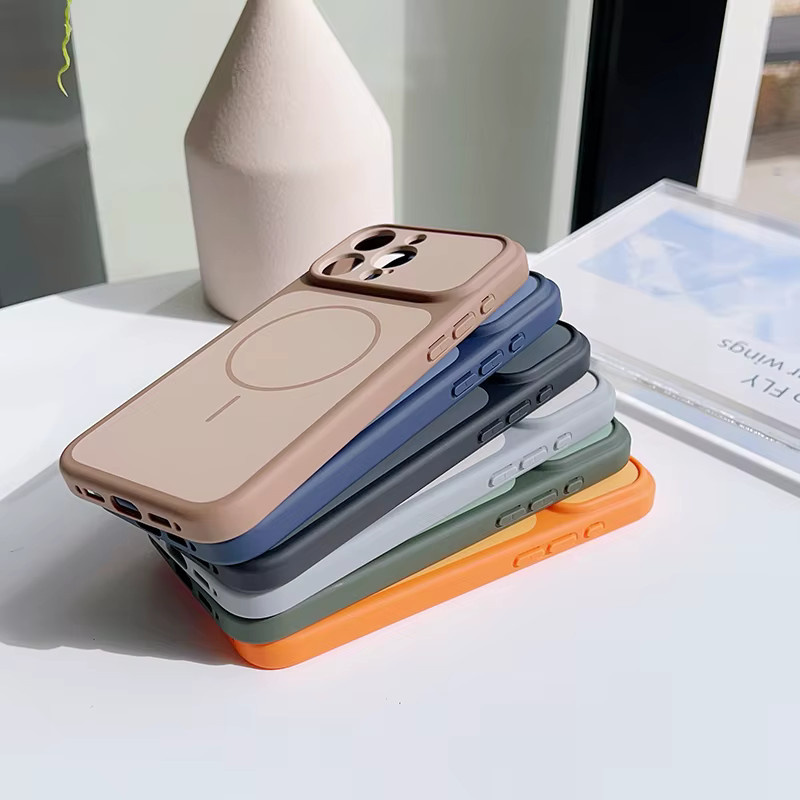 Sturzsichere und stoßabsorbierende kabellose Ladehülle für iPhone 17 Pro Max, 16, 15, 14, 13 in Grau - Bild 4