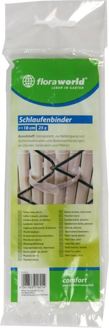 Comfort Schlaufenbinder aus Kunststoff in Transparent, 25 Stück, Länge: 18 cm - Bild 1