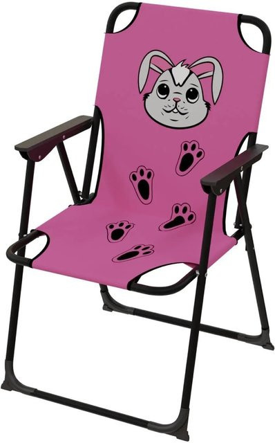 Mojawo Kinder Campingstuhl Klappstuhl mit Armlehnen in Pink - Bild 1
