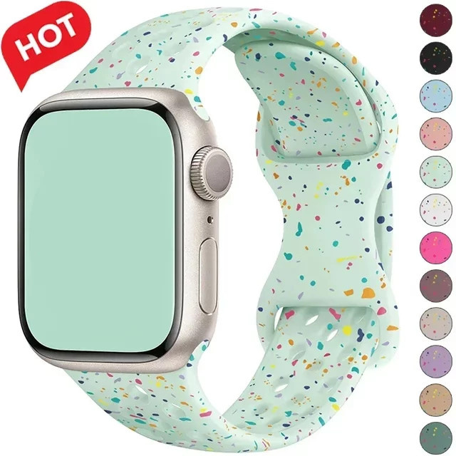 OAKCHARM Silikonarmband in Weiß für Apple Watch Ultra 2, Series 9 8 7 6 5 4 3 SE, kompatibel mit 49 mm, 45 mm, 44 mm und 41 mm, 42 mm - Bild 1