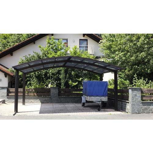Ximax Doppelcarport Portoforte-60 in Braun mit Regenrinne und Regenfallrohr, B/T: 542,3 x 495,4 cm - Bild 3