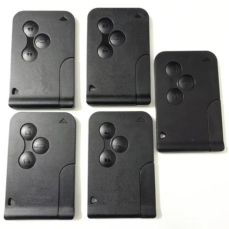 Wilongda Funkschlüssel 433 MHz ID46 PCF7947 Chip mit 3 Tasten und Notfallkarte für Renault Megane 2 3 Scenic Clio 2003–2008 in Schwarz - Bild 3