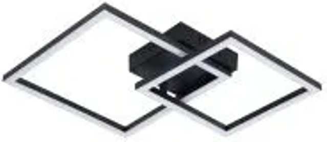 NETTLIFE LED Deckenleuchte aus Kunststoff in Schwarz, modern und quadratisch, warmweiß - Bild 1