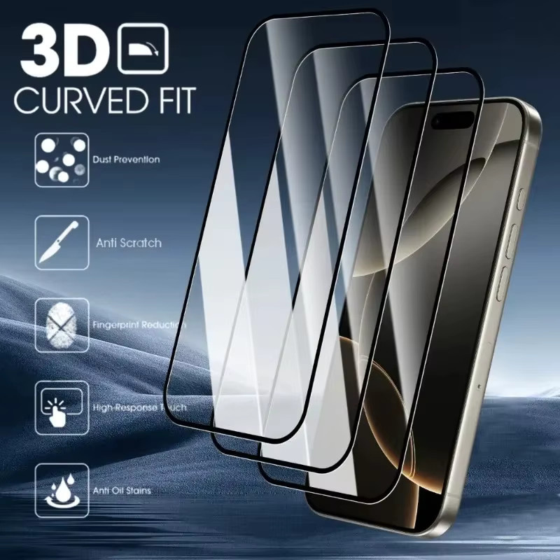 WENBIN 3er Pack Panzerglas Displayschutz für iPhone 17 Pro Max, 16, 15, 14, 13, 12, 11 Pro Max Plus Mini, transparent - Bild 6