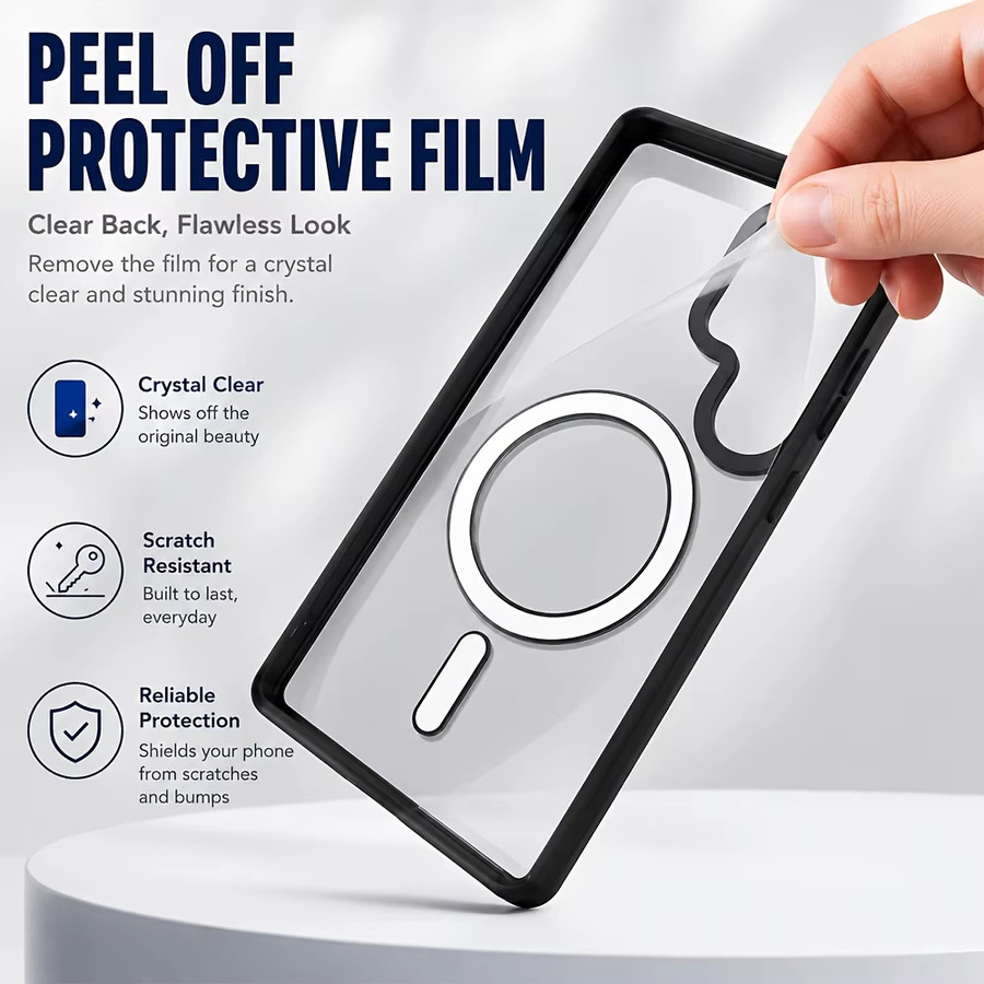 Transparente MagSafe Acryl-Hülle mit Handschlaufe für Samsung Galaxy S26 Ultra, S25 Edge, S24, S23 FE und S22 Plus - Bild 2