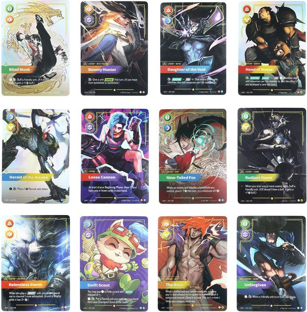 SHININGSOUL Riftbound Proxy Legenden-Charakterkarten, Fantasy TCG-Karten, ab 18 Jahren - Bild 1