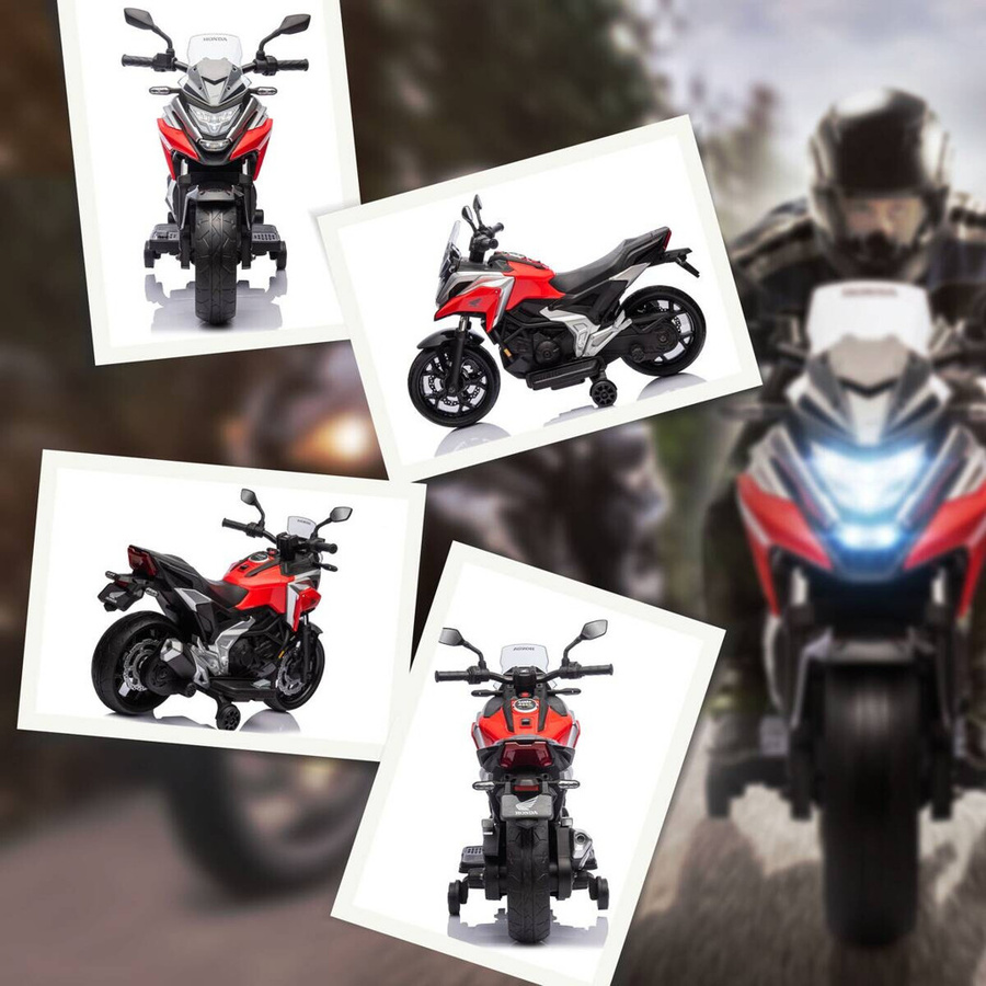 AIYAPLAY Kinder Elektro-Motorrad mit Licht und Sound, Rot, 3-6 Jahre - Bild 6