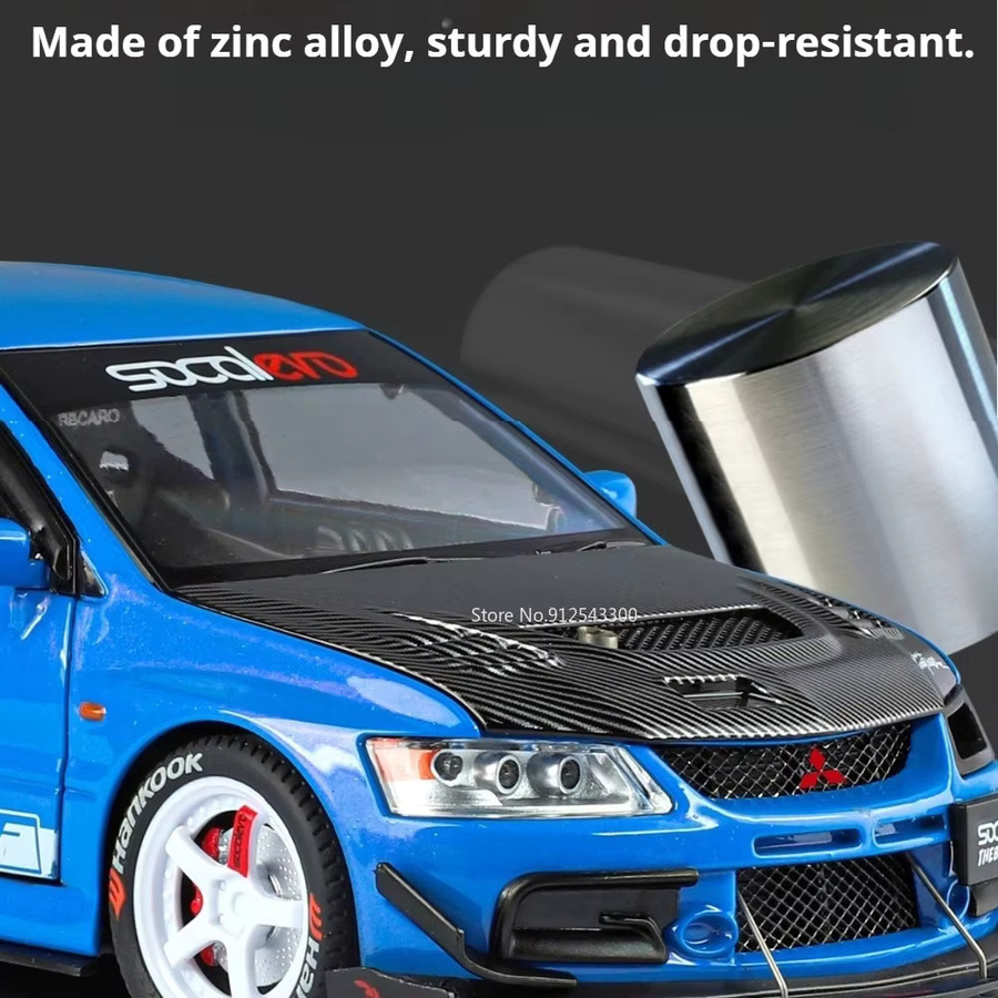 RMZ city Lancer Evolution IX RX7-FC Automodell, Maßstab 1:24, Metall - Bild 3