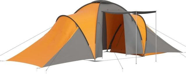 vidaXL Campingzelt für 6 Personen in Grau und Orange, Modell 93186 - Bild 1