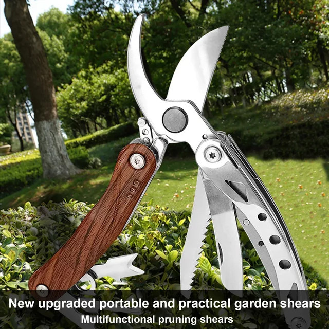 6-in-1 Multifunktions-Gartenschere aus Edelstahl in Silber - Bild 1