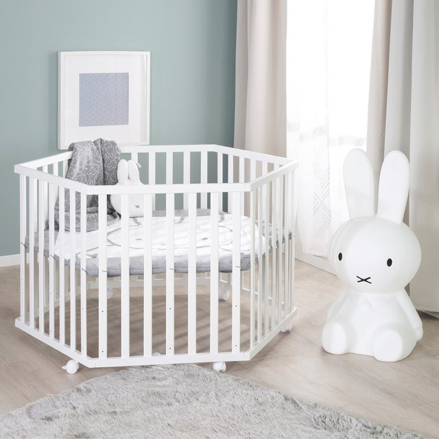 Roba Laufgitter 6-eckig Miffy in Weiß aus Massivholz - Bild 1