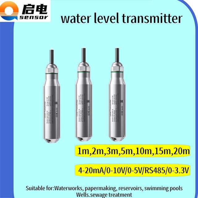 XUYANGQIDIAN Hydrostatischer Flüssigkeitsstandsensor als Tank- und Brunnenmessumformer mit 4-20mA, 0-10V und RS485 für Öl, Kraftstoff und Wasser - Bild 1