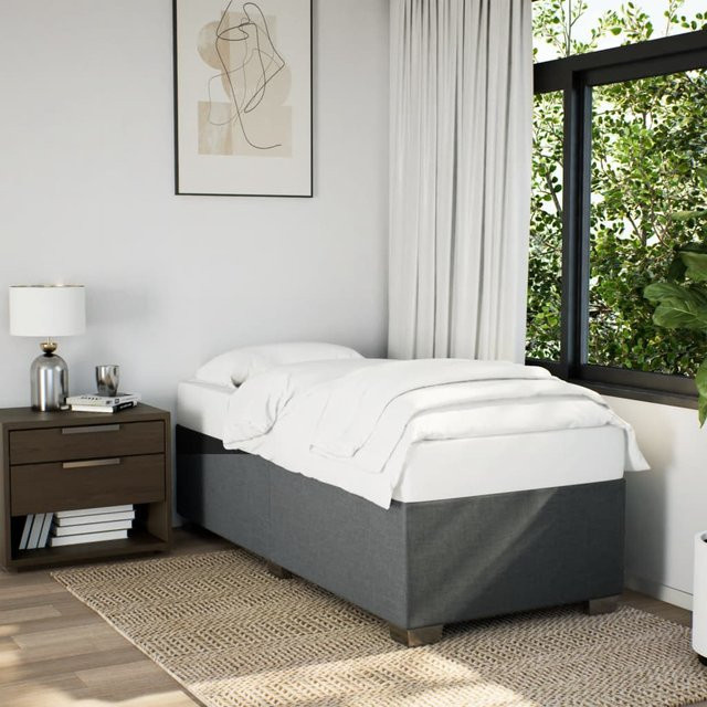 vidaXL Bettgestell gepolstert in Grau, B/T/H: 90 x 200 cm - Bild 2