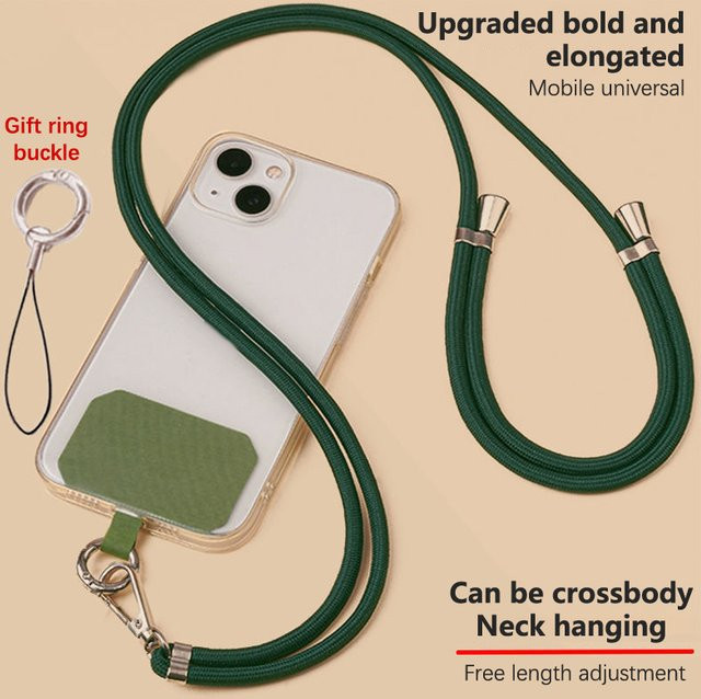 DYM Crossbody Lanyard Universal Handy-Halskette mit Clip und Anti-Verlust-Funktion in Blau oder Grün - Bild 1