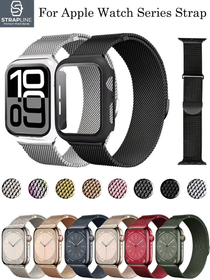 Apple Milanaise-Armband und Gehäuse, Edelstahl, Unisex - Bild 5