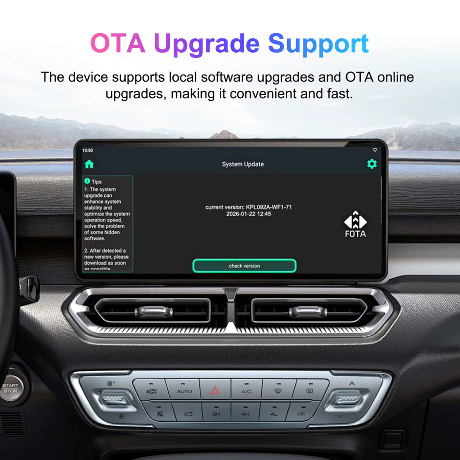 EzoneTronics 2026 Auto AI Box 4-in-1 Kabelloser CarPlay und Android Auto Adapter mit Android TV Box für YouTube und Netflix, Schwarz - Bild 5