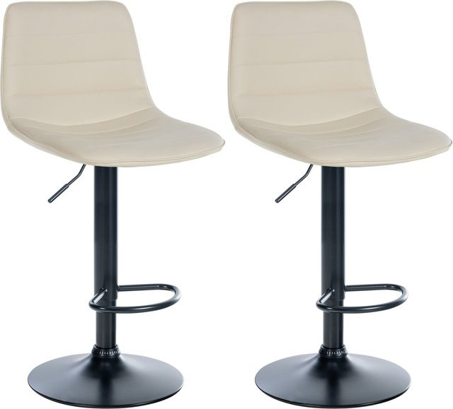 2er Set CLP Barhocker Lex aus Kunstleder mit Metallgestell, höhenverstellbare und drehbare Thekenhocker - Bild 1