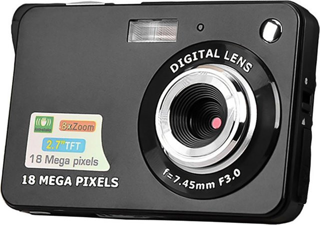 Honor Electronics Smile Capture Digitalkamera mit 18 MP, 2,7-Zoll-LCD-Bildschirm, 8-fach Zoom und Anti-Shake in Schwarz - Bild 1