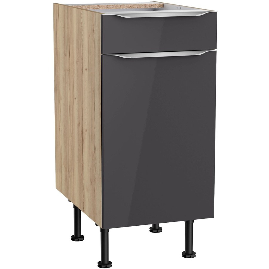 Optifit Küchen-Unterschrank Linus984 in Anthrazit-Wildeiche, B/T/H: 40 x 58,4 x 87 cm - Bild 2