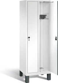 C+P Garderobenschrank Evolo in Weiß mit HPL-Front und Korpus in Verkehrsweiß, H x B x T: 185 x 61 x 50 cm - Bild 1