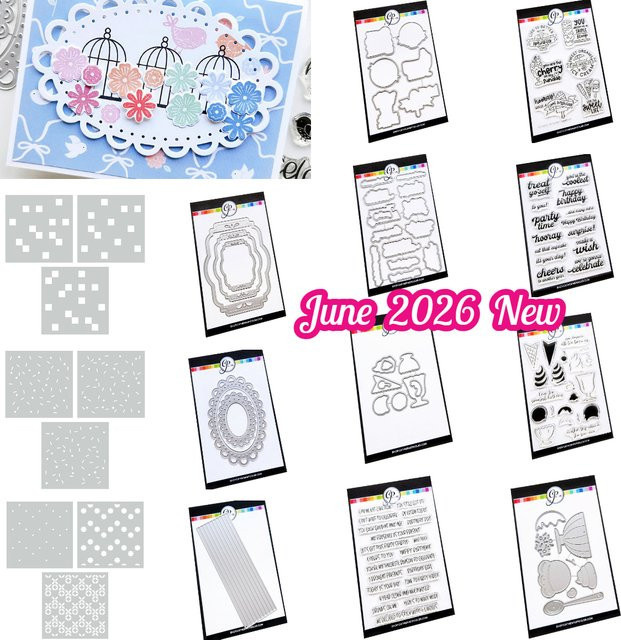 Poople Time to Bloom Mehrschichtige Metall-Stanzformen mit Streuseln in Silber für DIY Scrapbook und Grußkarten - Bild 1