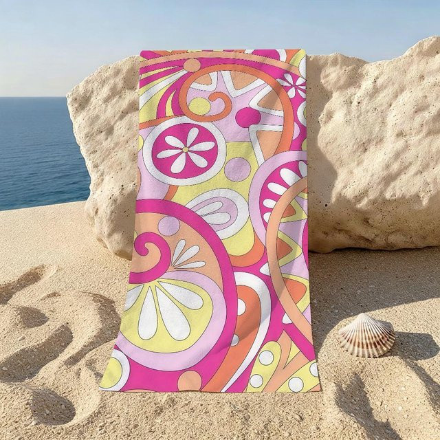 E-Emilio P-Pucci Logo Mode Strandtuch in Multicolour, B/H: 40 x 70 cm - Bild 1
