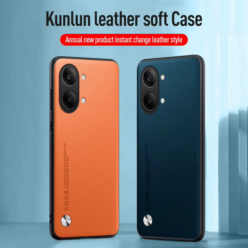 Stoßfeste Lederhülle aus TPU für Xiaomi Poco X8 Pro Max in Gelb - Bild 4