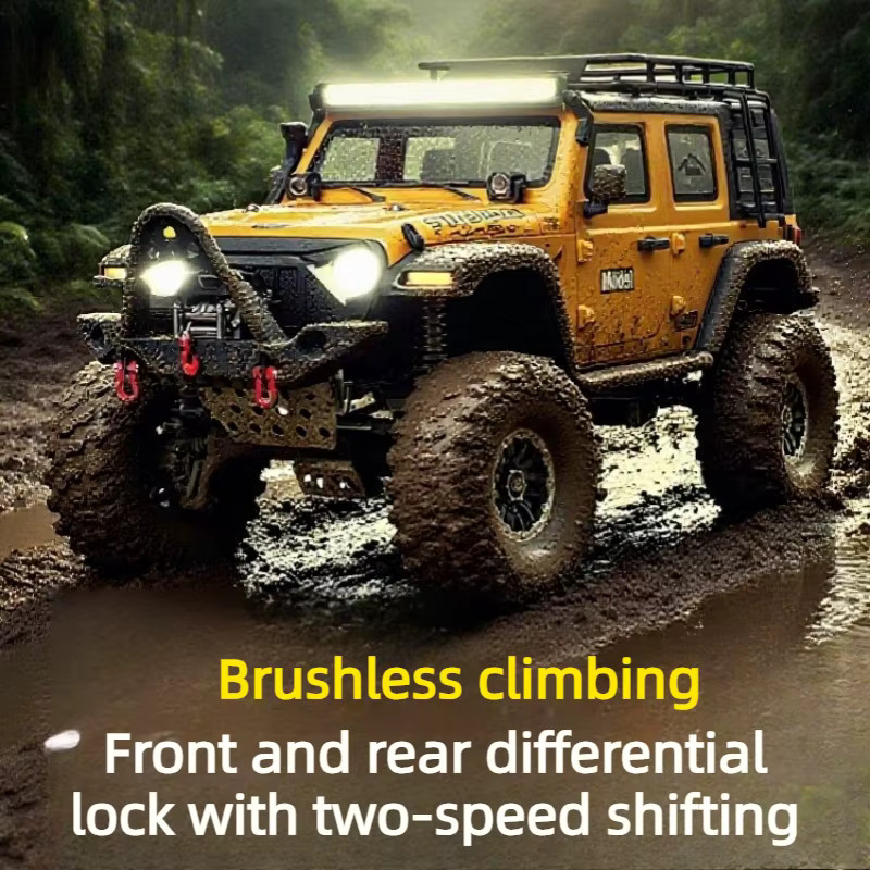 WL Pro 1/10 Bürstenloser RC Rock Crawler 4WD, Metall, Gelb - Bild 3