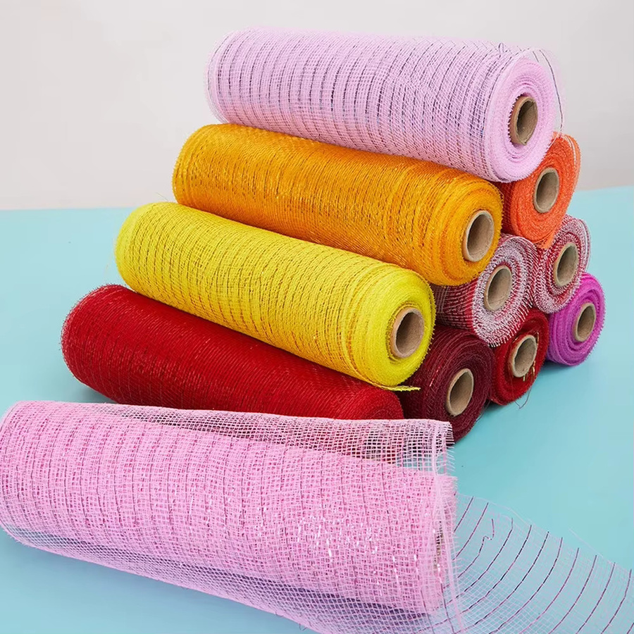 PP Mesh Ribbon Rolle für Weihnachtsdekoration und DIY-Bastelarbeiten, Breite: 15,24 cm, Länge: 9,14 m - Bild 2