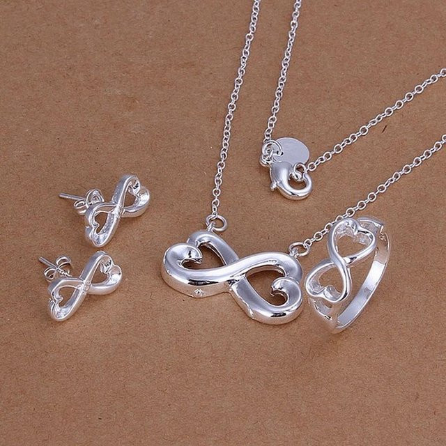 Schmuck-Set 925 Silber, Zirkonia, Damen - Bild 1