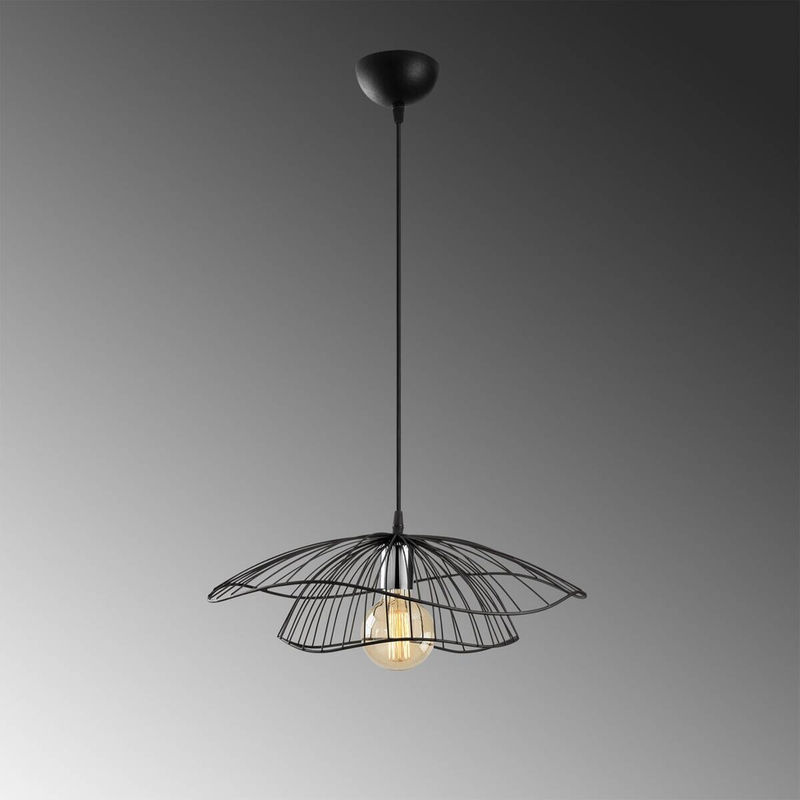 Opviq Pendelleuchte Tel in Schwarz aus Metall mit E27 Fassung, Höhe: 111 cm, Breite: 50 cm, Tiefe: 50 cm - Bild 3
