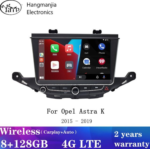Android 15 Autoradio für Opel Astra K (2015 - 2019) mit kabellosem CarPlay, Android Auto und GPS, Multimedia-Player-System in Schwarz - Bild 1