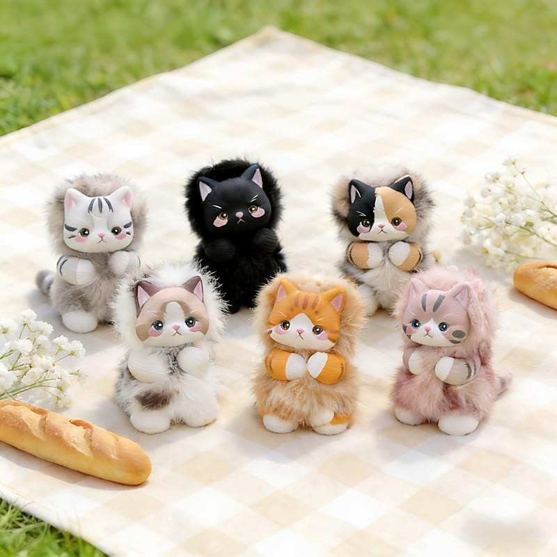 Jinguoguo Bobo Cat Blind Box Plüschkatzenfiguren Rucksackanhänger - Bild 3