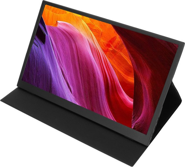 Tragbarer Honor Electronics Monitor 15,6 Zoll Full HD IPS mit USB-C und Micro USB in Schwarz - Bild 1