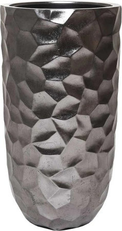 Vivanno Bodenvase Amolar aus Fiberglas in Satinsilber, B/T/H: 41 x 41 x 75 cm