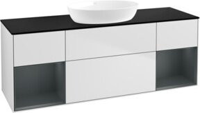 V&B Waschtischunterschrank Finion mit Wandbeleuchtung, Farbe Weiß lackiert, Breite: 160 cm, Höhe: 50,1 cm - Bild 1
