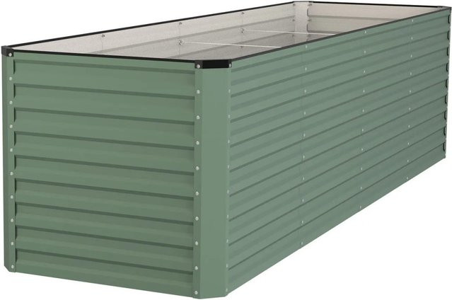 VidaAtHome.de RIVARO Select Hochbeet aus Stahl in Waldgrün mit Silber, B/T/H: 345 x 100 x 90 cm - Bild 1