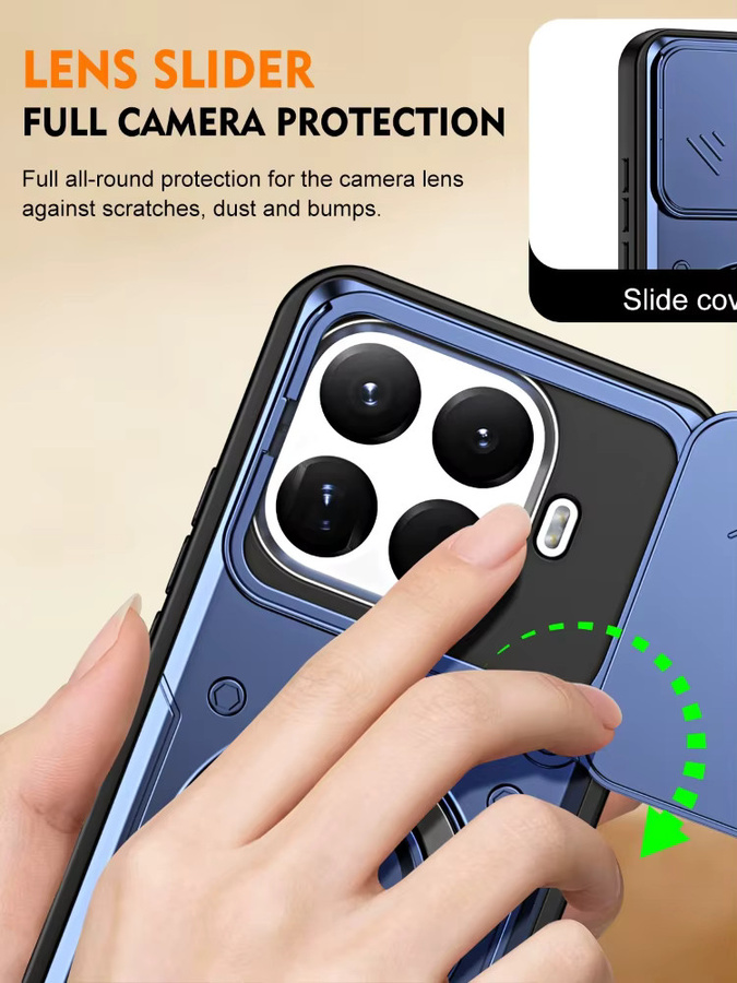 Xiaomi Mi 15T Pro Handyhülle mit magnetischer Panzerung, stoßfester Ringhalterung und Magsafe Kompatibilität für kabelloses Laden - Bild 6
