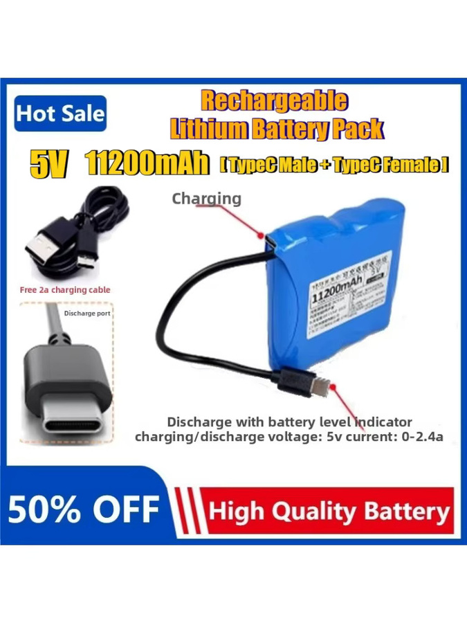 LISM Mikrocontroller mit 5V Lithium-Batterie, WiFi, Bluetooth und 4G für LED-Licht und USB-Lüfter, Blau - Bild 3