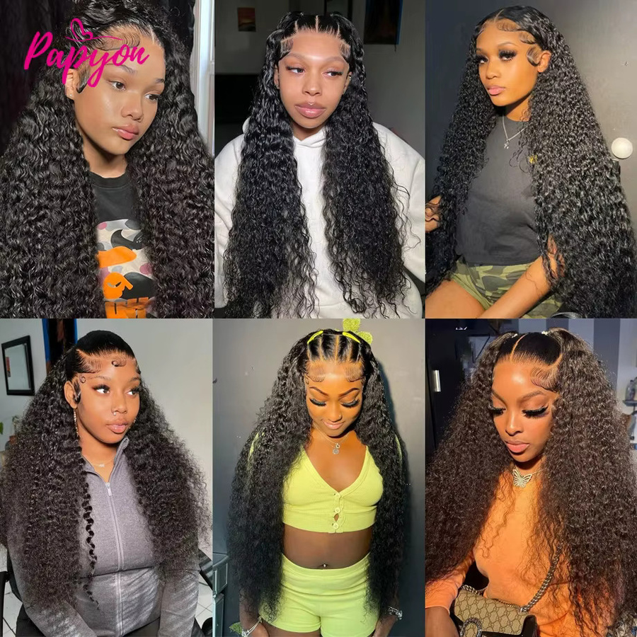 PAPYON Deep Wave Echthaar-Bündel, 100% unbehandelt, mit 4x4 Verschluss - Bild 5