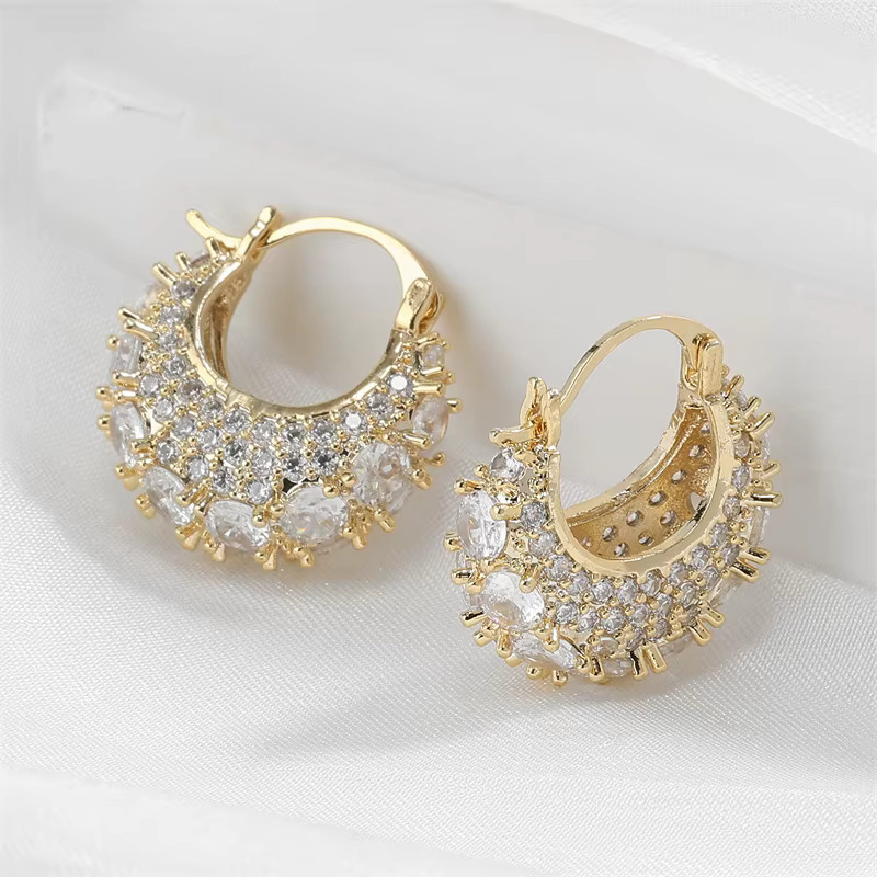 ZAKOL Creolen, Gold, Zirkonia, Unisex - Bild 2