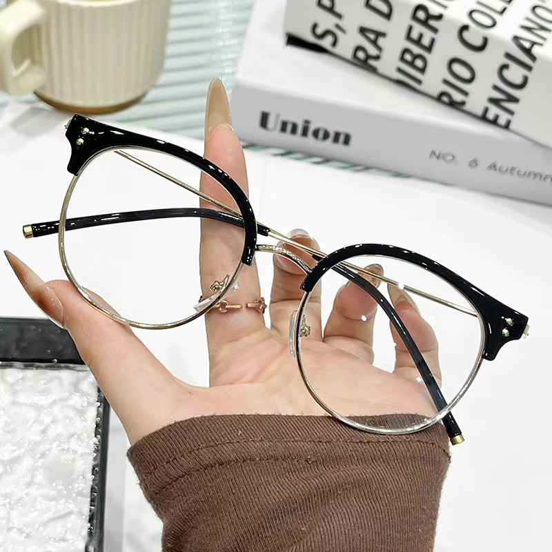 NAPAGE Lesebrille, Oval, Metall, Schwarz, Unisex - Bild 1