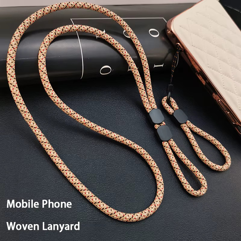 WSSHE Lanyard Handy Handgelenk Handschlaufe und Smartphone Schulterkette in Gold für iPhone und andere Mobiltelefone, Unisex - Bild 2