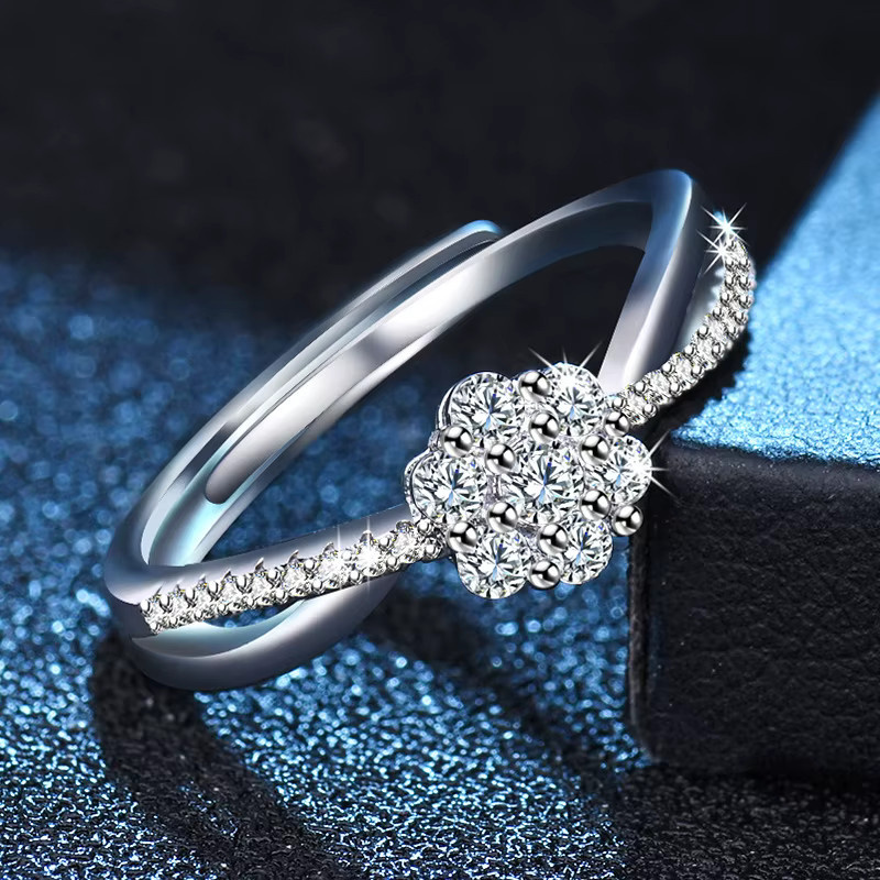 SAY Moissanit-Ring, 925 Silber, Damen, Verlobungsring - Bild 2
