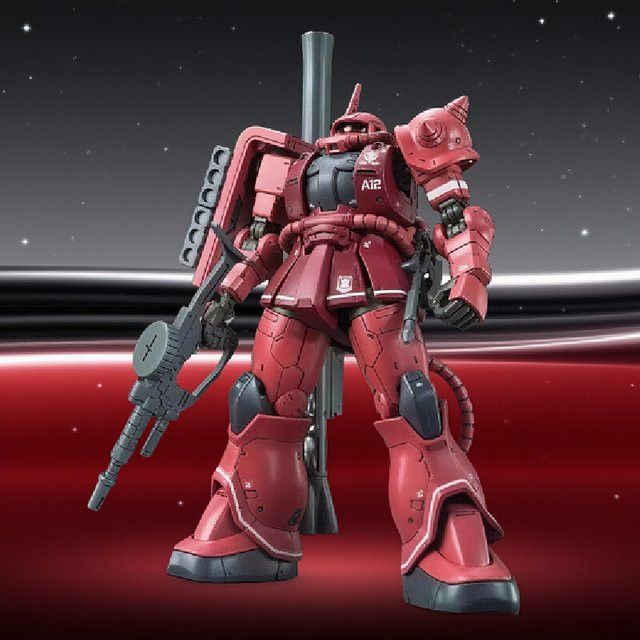 Bandai HG 1/144 Zaku Of The Red Comet Modellbausatz Action Figur in Rot - Bild 1
