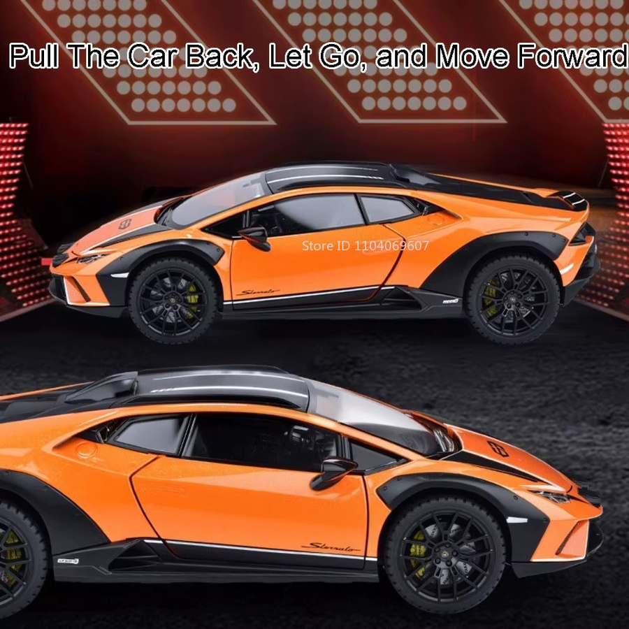 RMZ city Huracan Sterrato Revuelto Automodell, Maßstab 1:24, lila - Bild 4