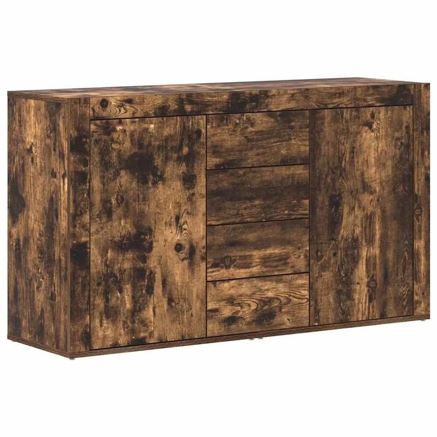 vidaXL Sideboard in Geräucherte Eiche, modern, B/T/H: 120 x 36 x 69 cm - Bild 2